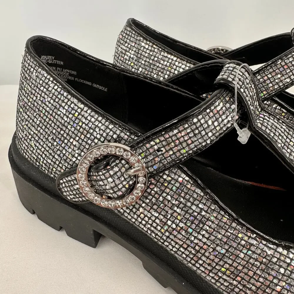 Steve Madden Girls Suzey Sparkle Mary Jane Shoes Size 2